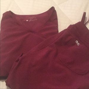 Maroon Cherokee Infinity Scrub Set